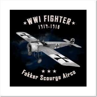 Fokker Scourge Airco WWI Fighter aircraft Posters and Art